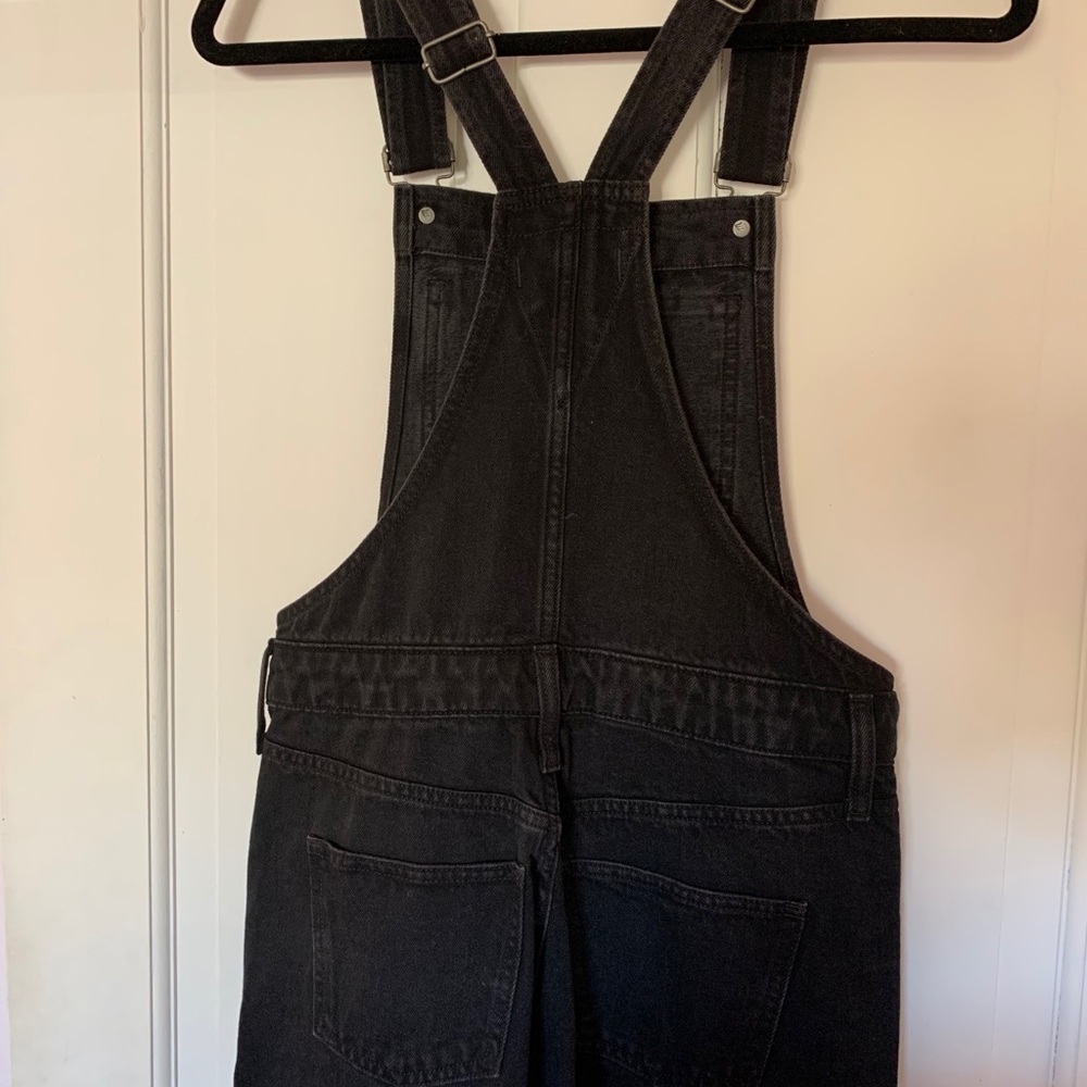 Madewell Black Denim Shorts Overalls - Picture 3 of 3